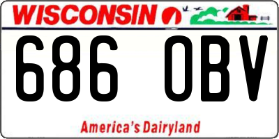WI license plate 686OBV