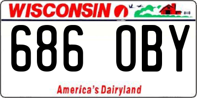 WI license plate 686OBY