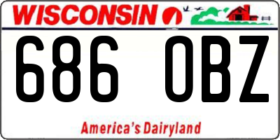 WI license plate 686OBZ