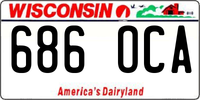 WI license plate 686OCA