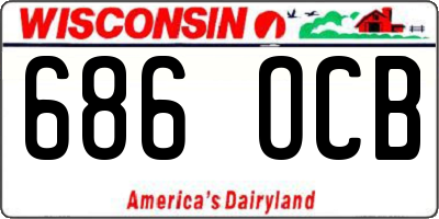 WI license plate 686OCB