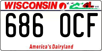 WI license plate 686OCF