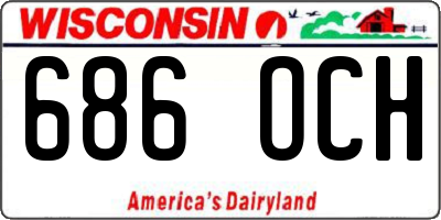 WI license plate 686OCH