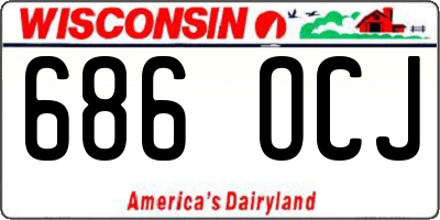 WI license plate 686OCJ
