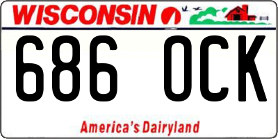 WI license plate 686OCK
