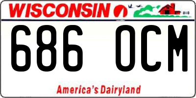 WI license plate 686OCM