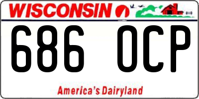 WI license plate 686OCP