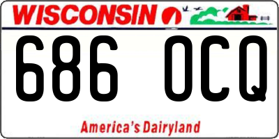 WI license plate 686OCQ