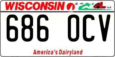 WI license plate 686OCV
