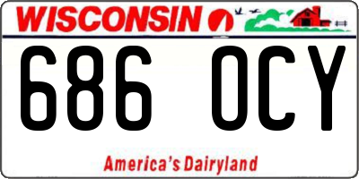 WI license plate 686OCY