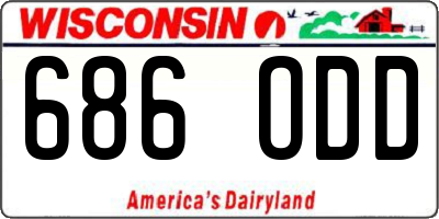 WI license plate 686ODD