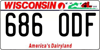 WI license plate 686ODF