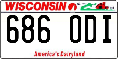WI license plate 686ODI