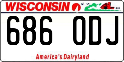 WI license plate 686ODJ