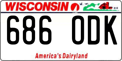 WI license plate 686ODK