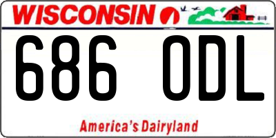 WI license plate 686ODL