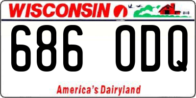 WI license plate 686ODQ
