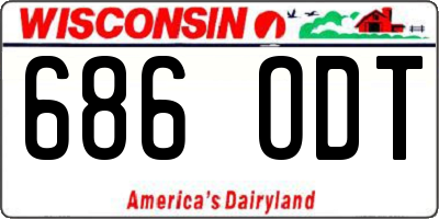 WI license plate 686ODT