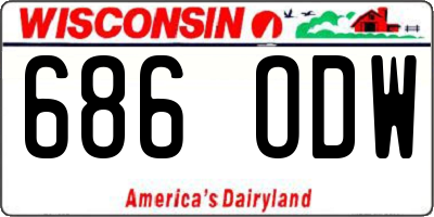 WI license plate 686ODW