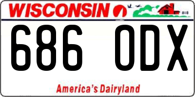 WI license plate 686ODX
