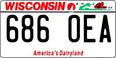 WI license plate 686OEA