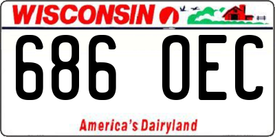 WI license plate 686OEC