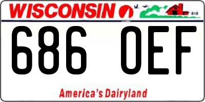 WI license plate 686OEF