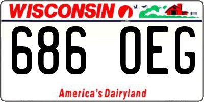 WI license plate 686OEG