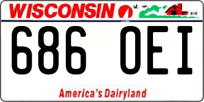 WI license plate 686OEI
