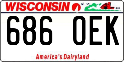 WI license plate 686OEK