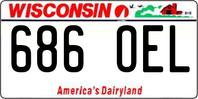 WI license plate 686OEL