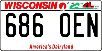 WI license plate 686OEN