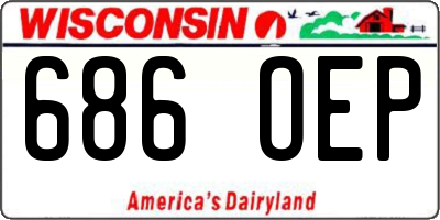 WI license plate 686OEP