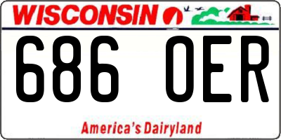 WI license plate 686OER