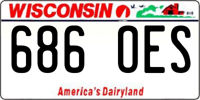 WI license plate 686OES
