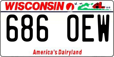 WI license plate 686OEW
