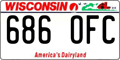 WI license plate 686OFC