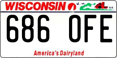WI license plate 686OFE