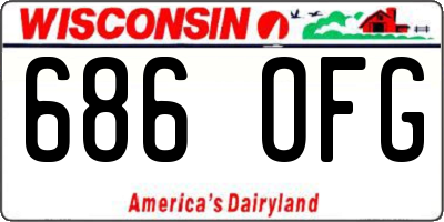 WI license plate 686OFG