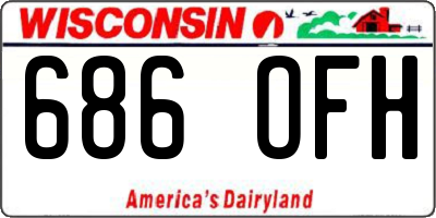 WI license plate 686OFH