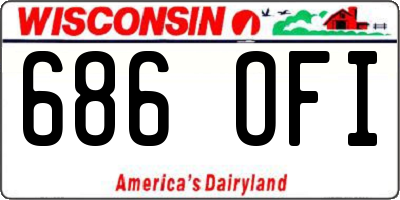 WI license plate 686OFI