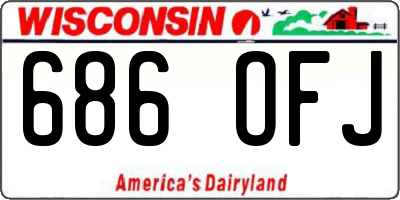 WI license plate 686OFJ