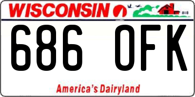 WI license plate 686OFK