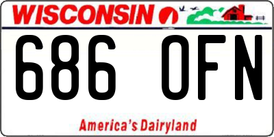 WI license plate 686OFN