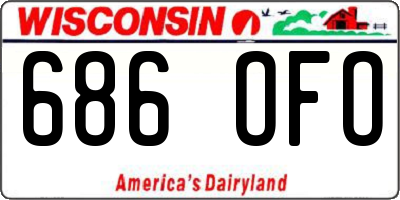 WI license plate 686OFO