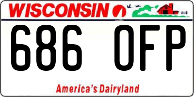 WI license plate 686OFP