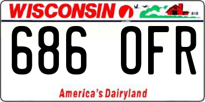 WI license plate 686OFR
