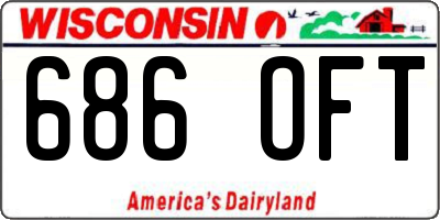 WI license plate 686OFT