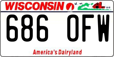 WI license plate 686OFW