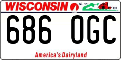 WI license plate 686OGC